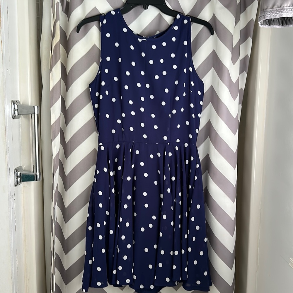 Beautiful navy polka dot dress, excellent condition